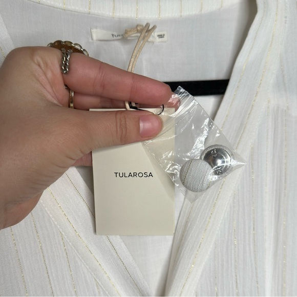 tularosa metallic gold stripe sleeveless mini dress - Picture 5 of 7